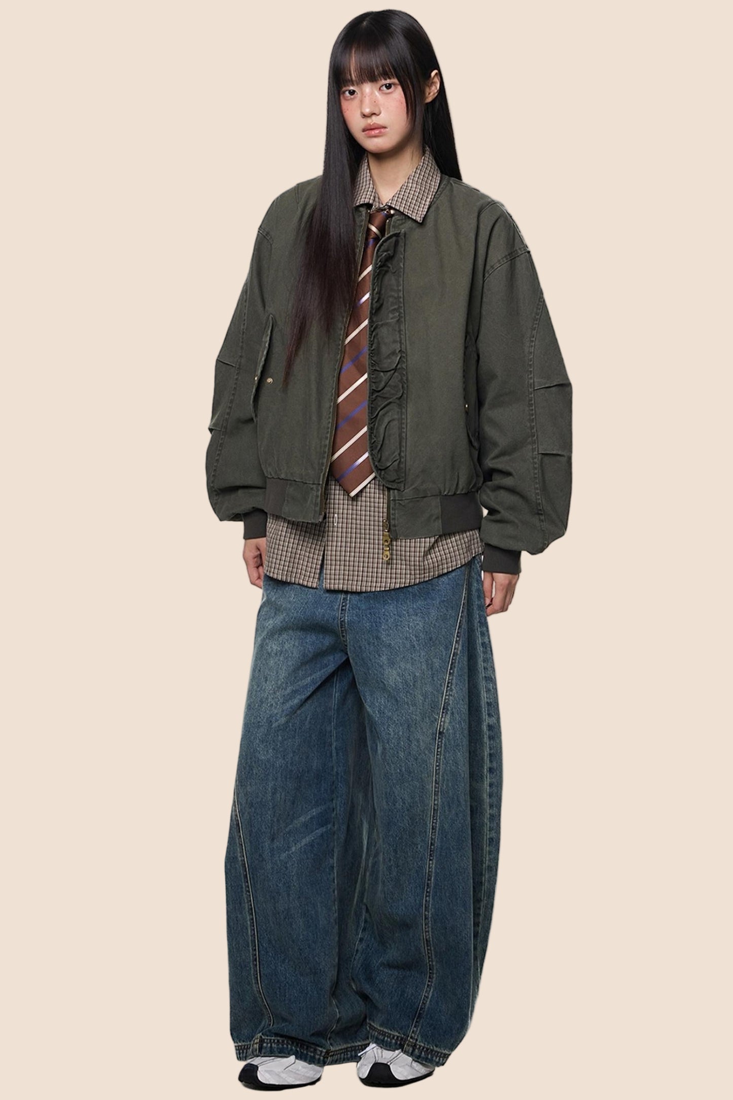 Vintage Distressed Baseball Jersey Jacket