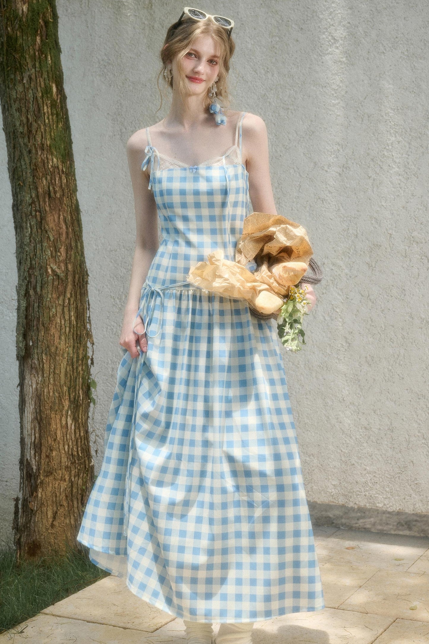 Galaxy Blue Pleated Sundress