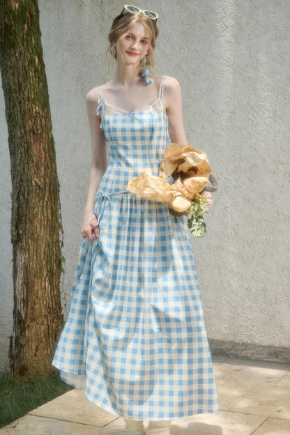 Galaxy Blue Pleated Sundress