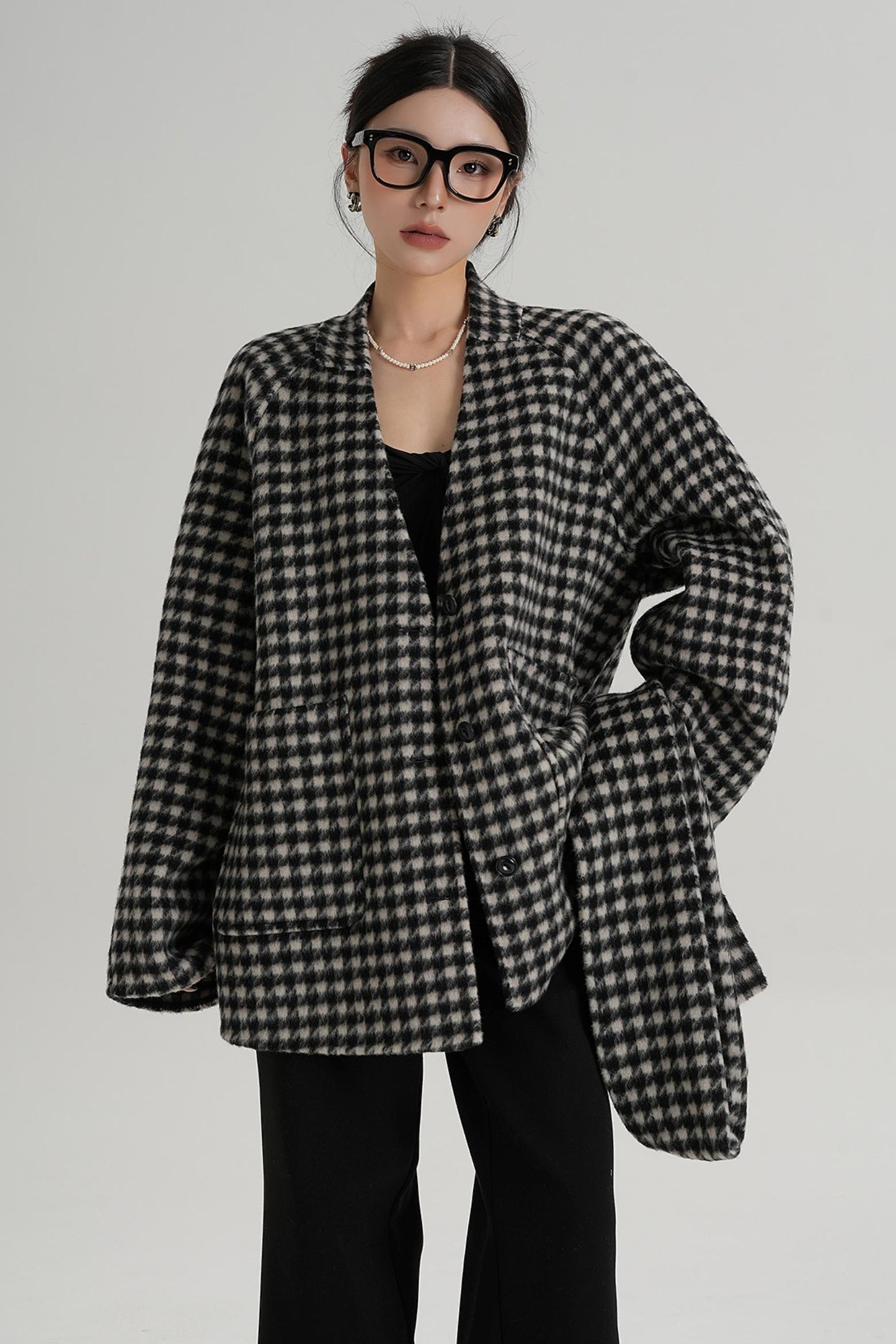 Plaid Wool Coat