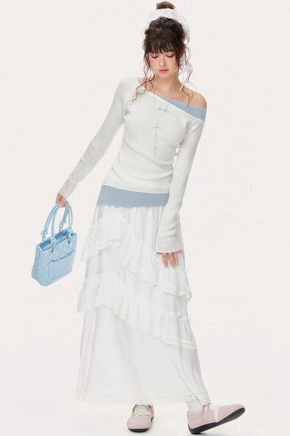 Gentle Embroidery Knitted Sweater