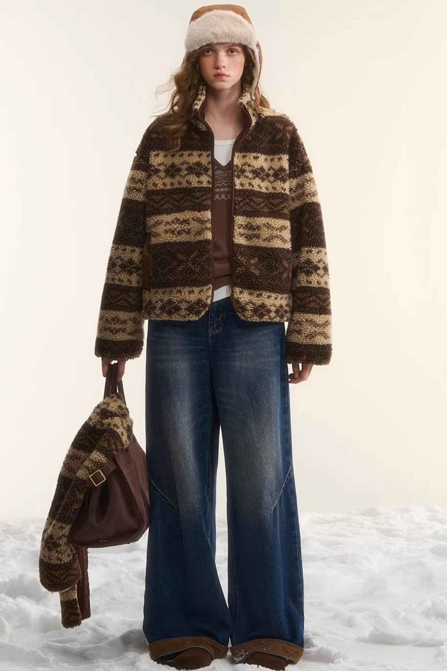 Reversible Fair Isle Fleece Jacket Set