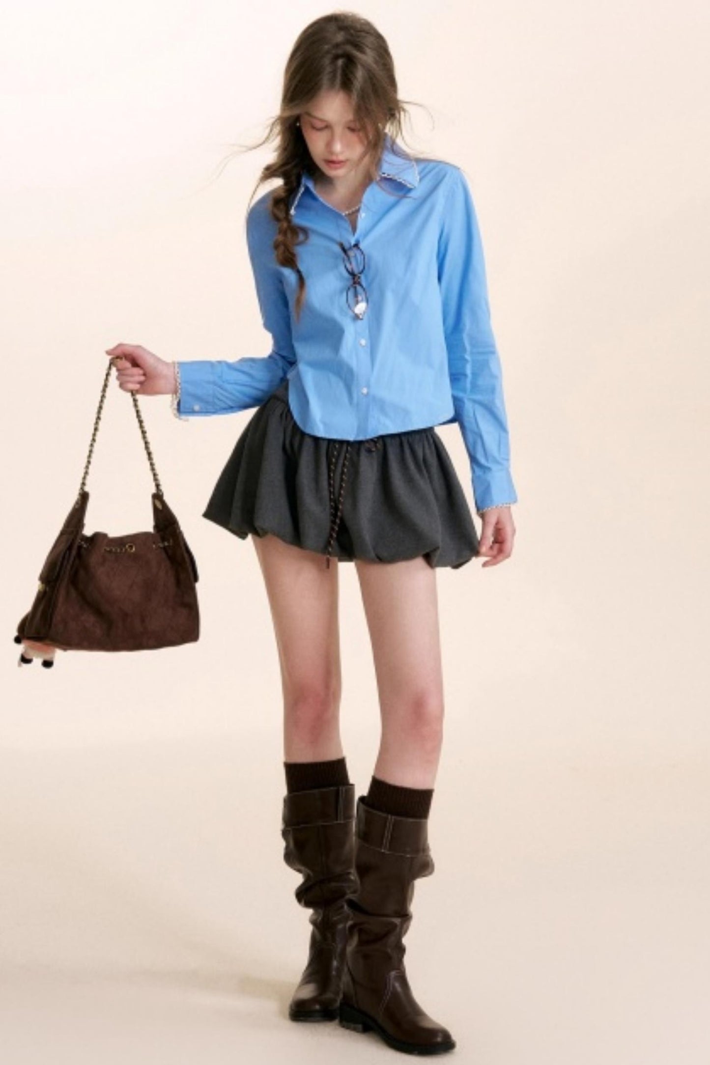 Lace Patchwork Cotton Shirt