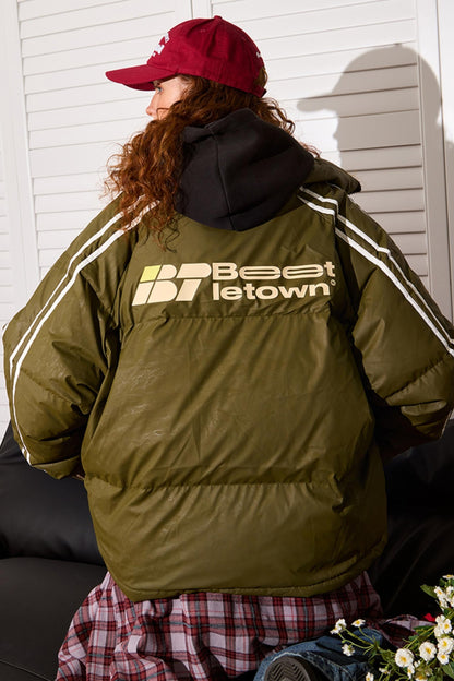 Vintage Stand-Up Collar Down Jacket