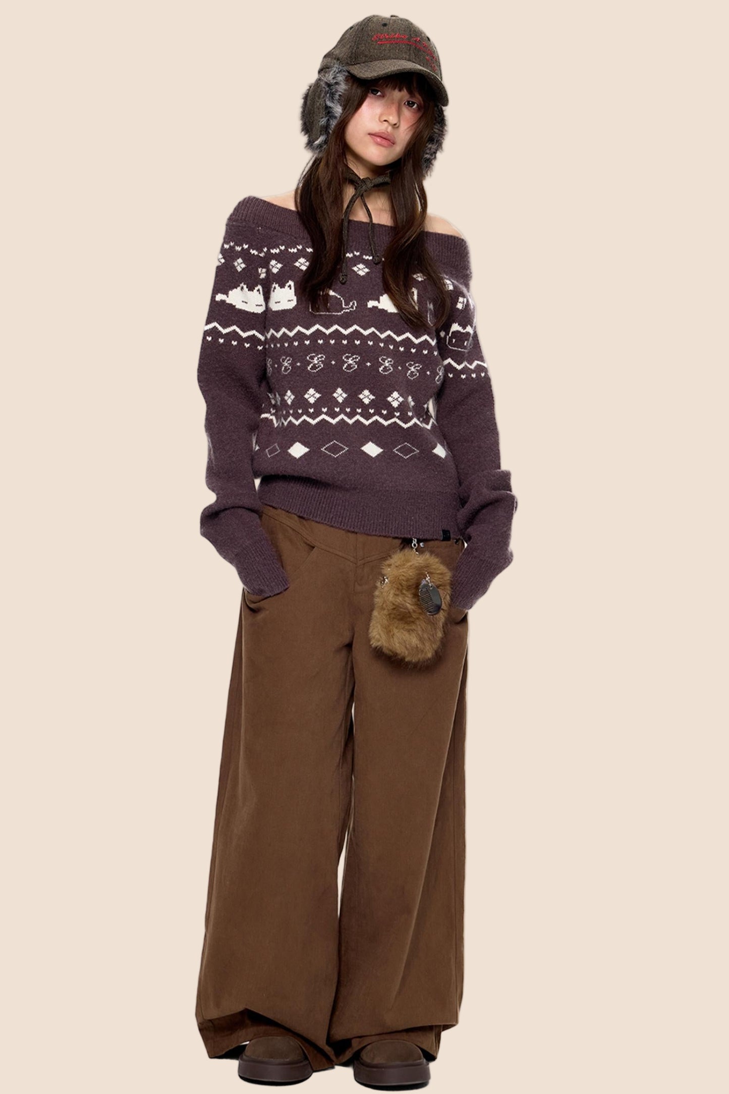 Fair Island Print Knit Sweater