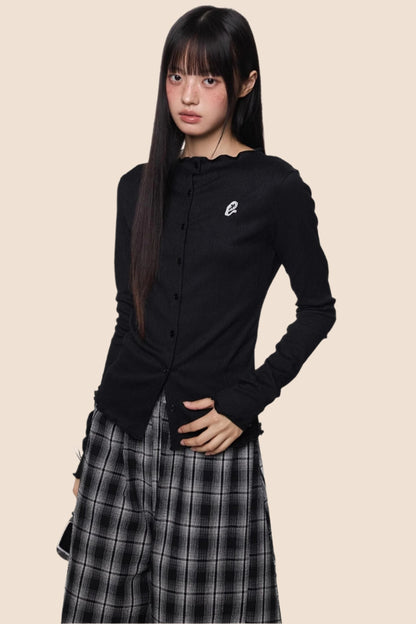 Pleated Lightweight Summer Cardigan