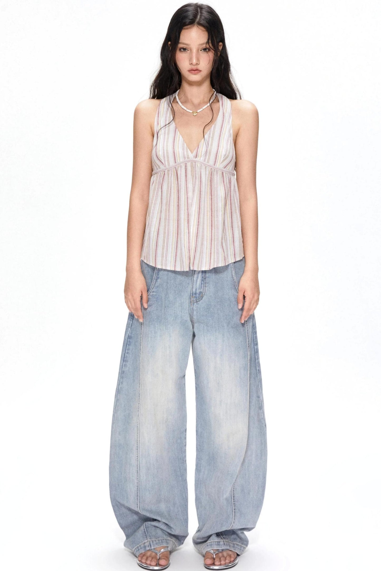 Halter Striped Tank Top