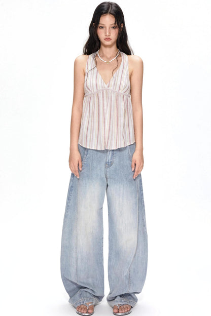 Halter Striped Tank Top