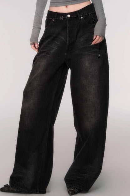 Light Distressed High-Waisted Jeans