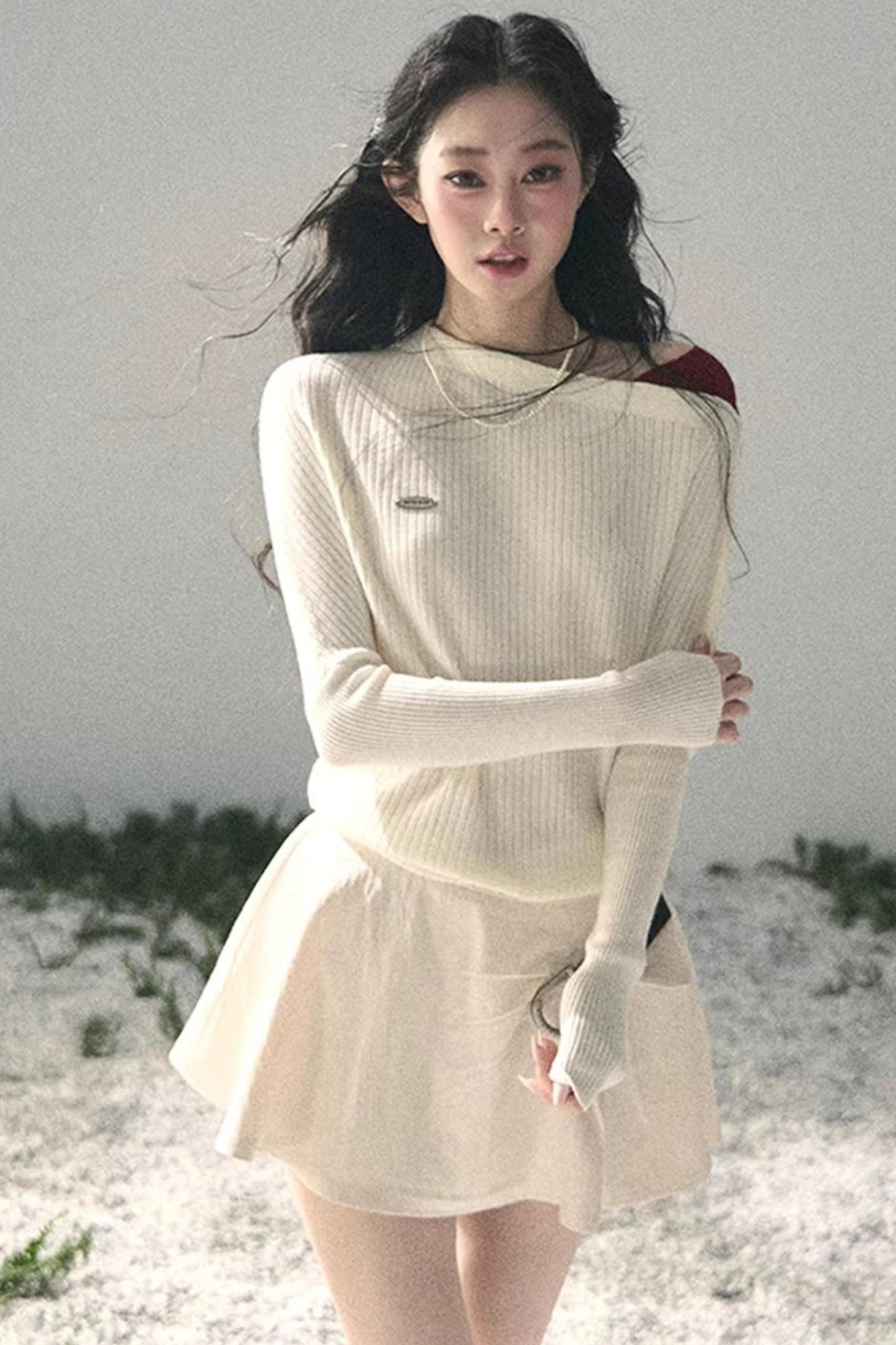 The Ashes Schulterfreies Strick-Oberteil