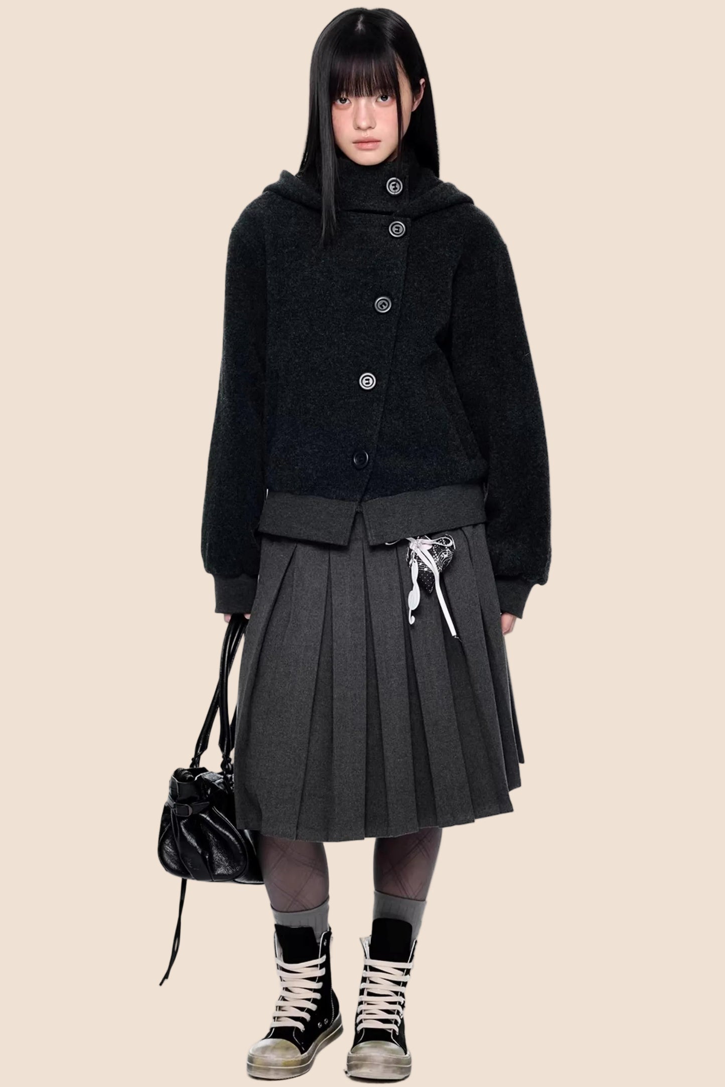 Vintage Woolen Hooded Jacket