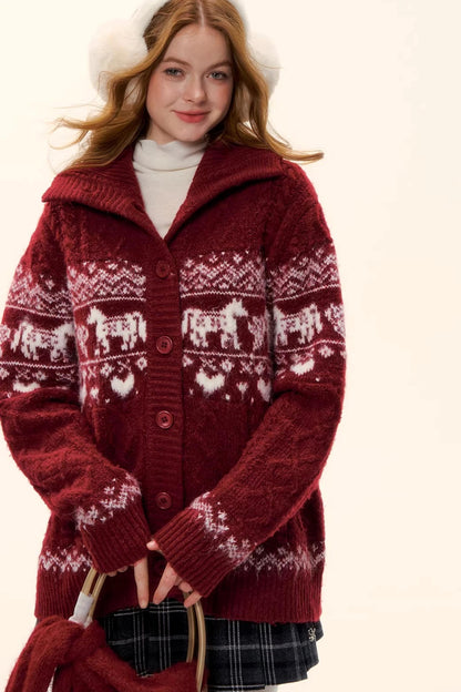 Fair Isle Knit Cardigan