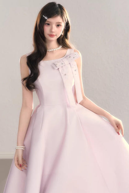 French Satin Bow Dress