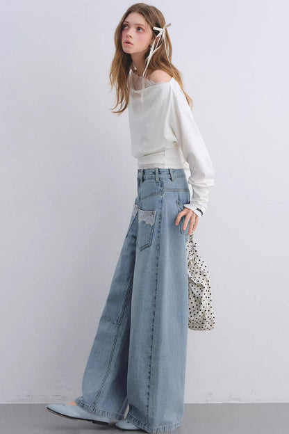Lace Patchwork Turtleneck Top