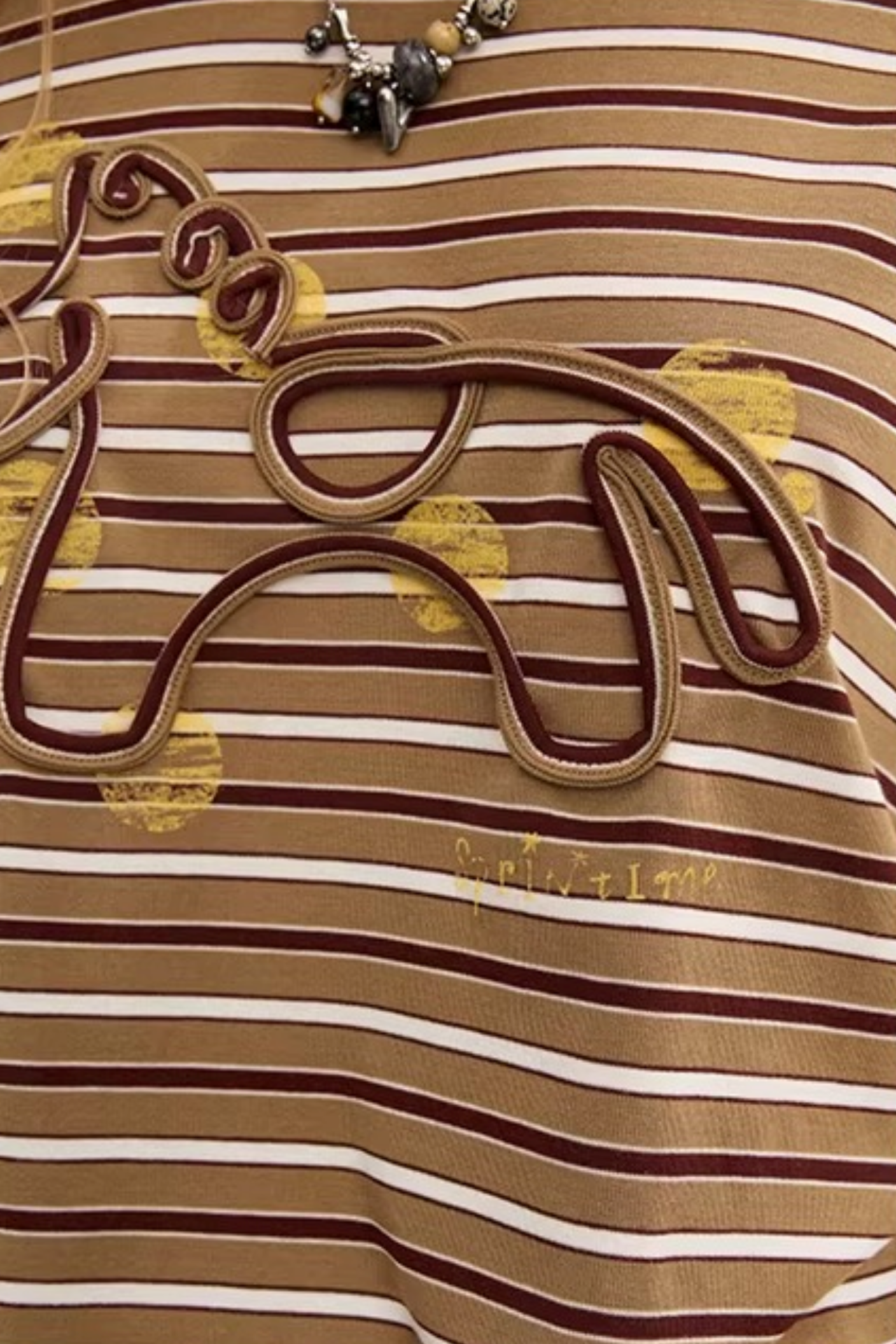 Pony Rope Embroidered Striped T-Shirt