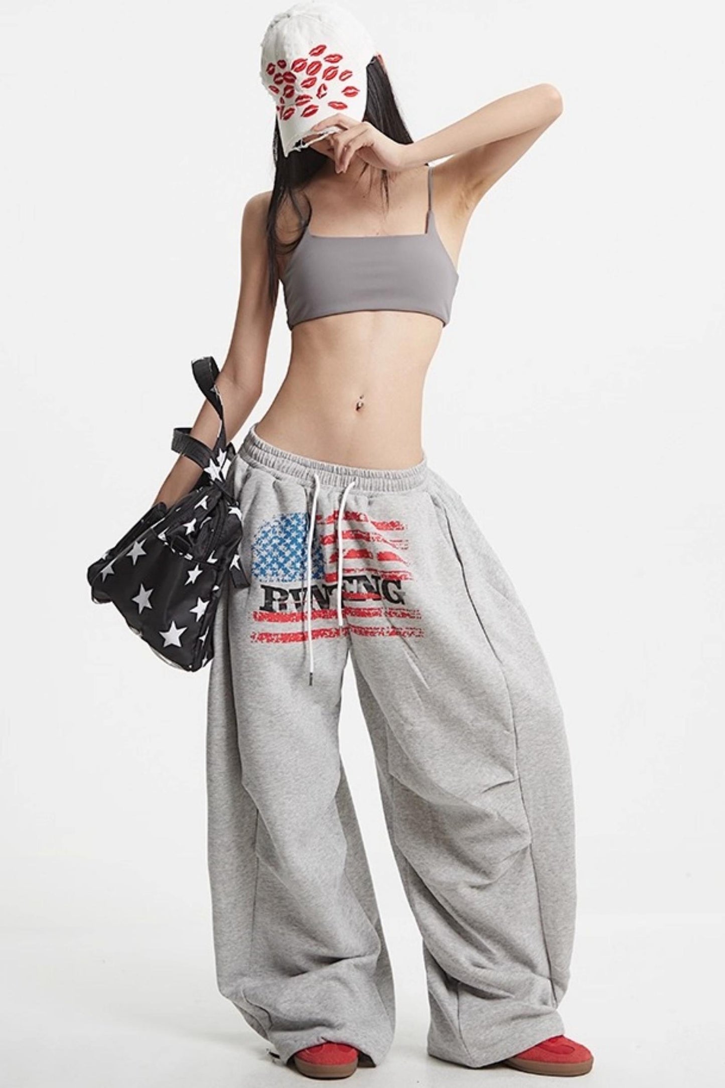 Loose Pleated Sweatpants