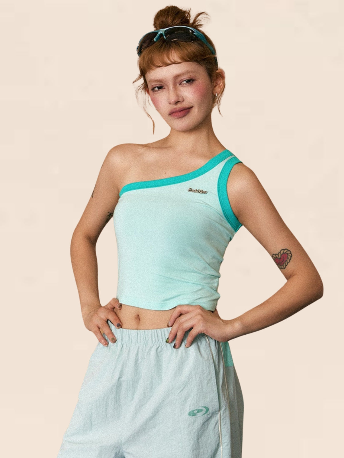 Slanted Shoulder Camisole Top