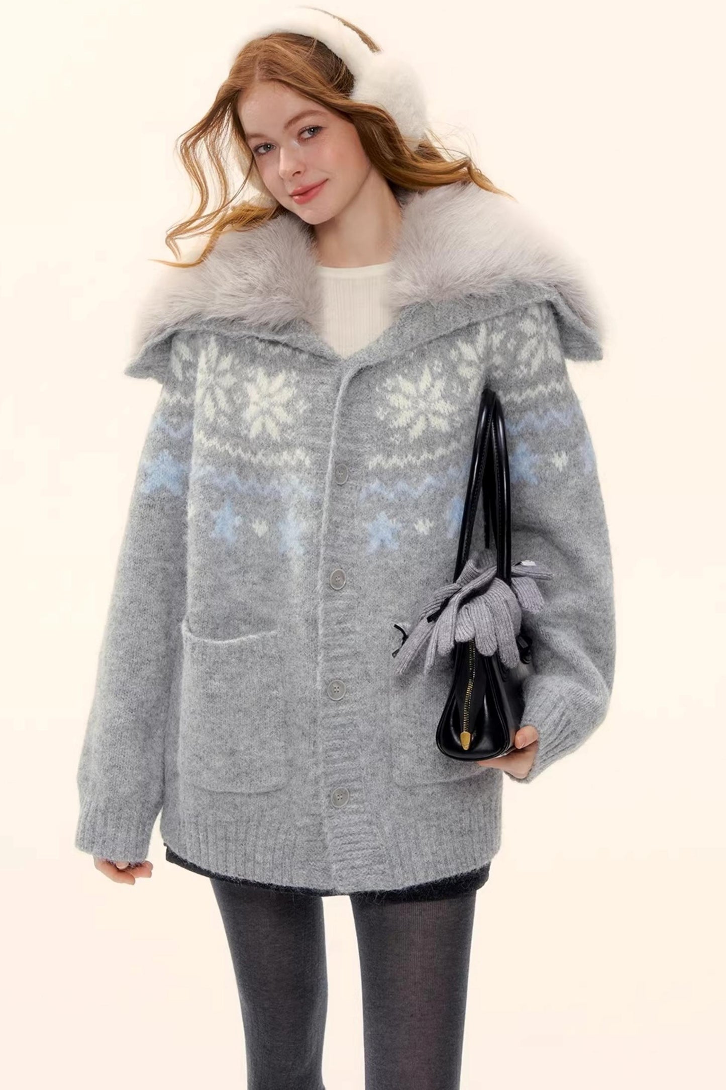 Wool Blend Fair Isle Jacket