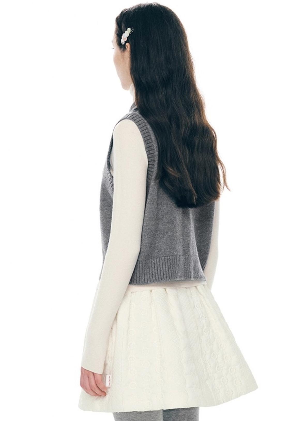 Love Color Notes Knitted Vest Jacket