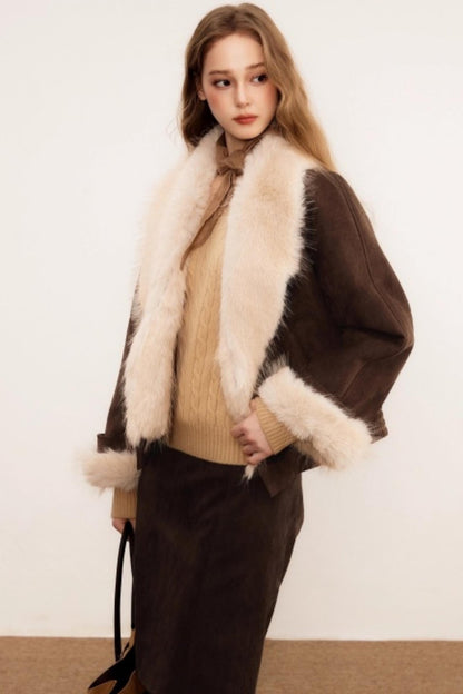 Faux Fur Suede Winter Coat
