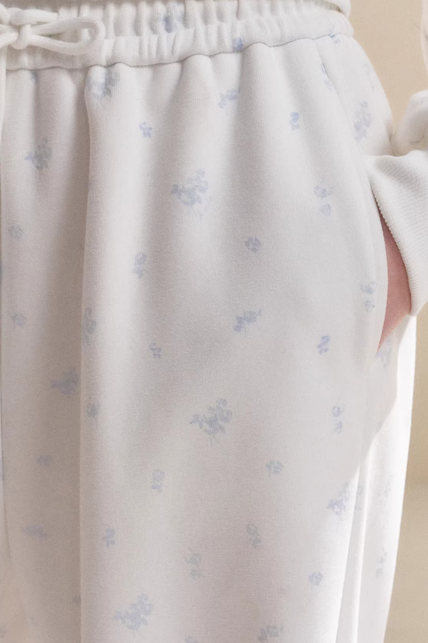 Rose Print Hooded Jacket Matching Set