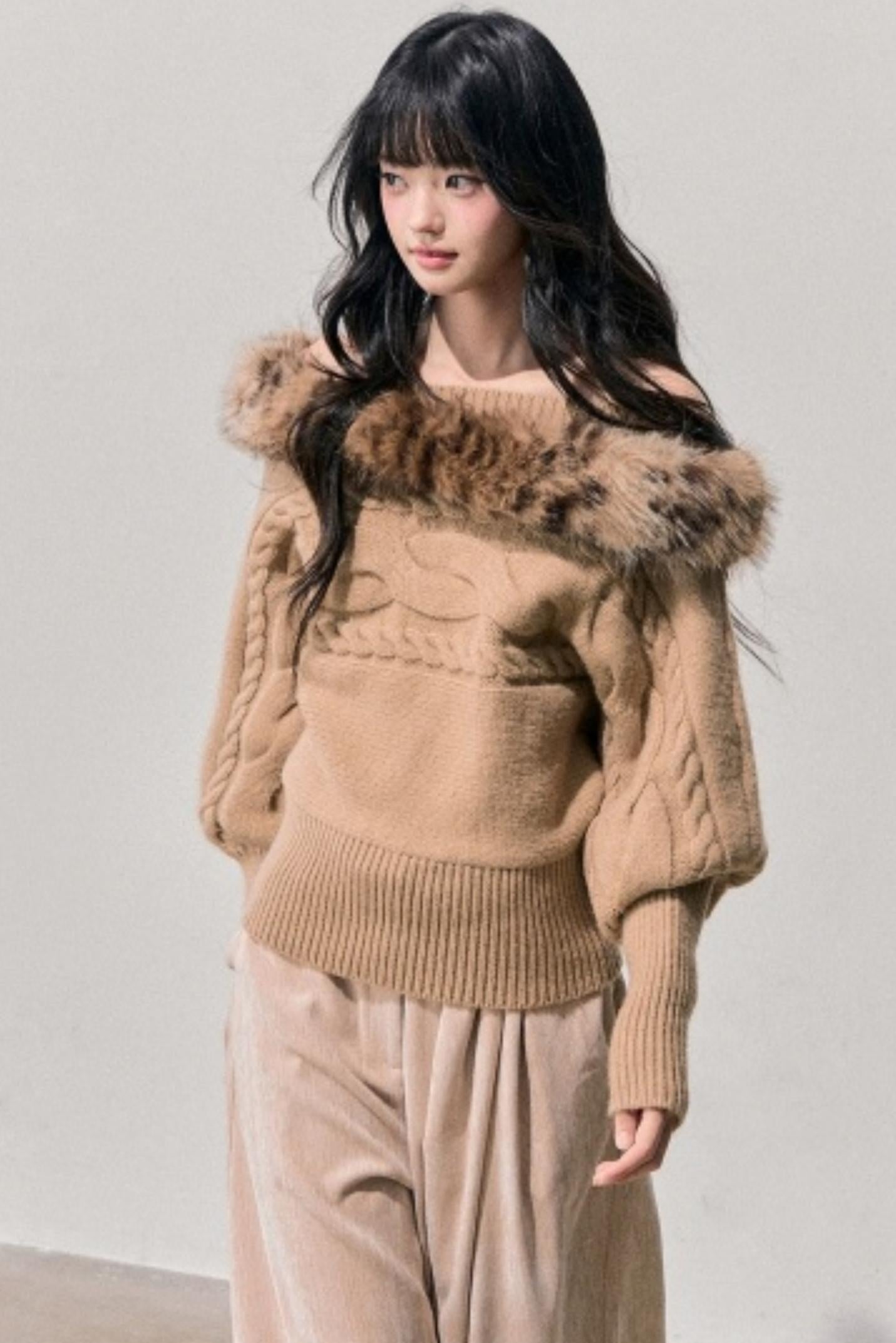 Tea Fragrance Mohair Sweater