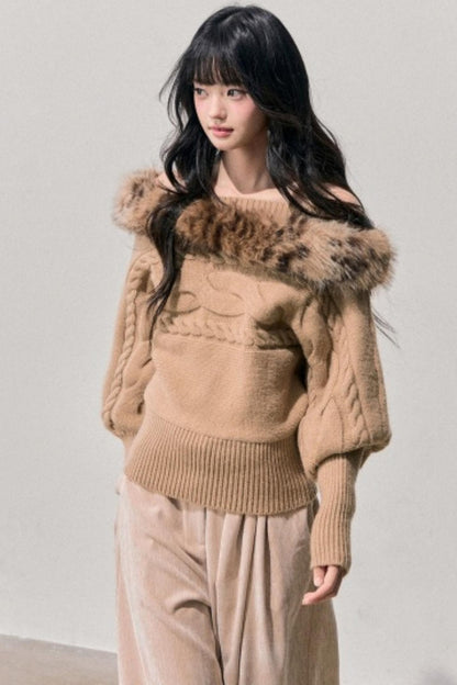 Tea Fragrance Mohair Sweater