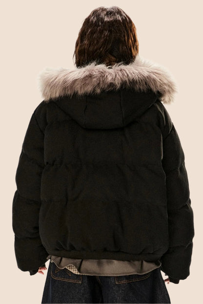 Fur Collar Retro Breadwear Jacket