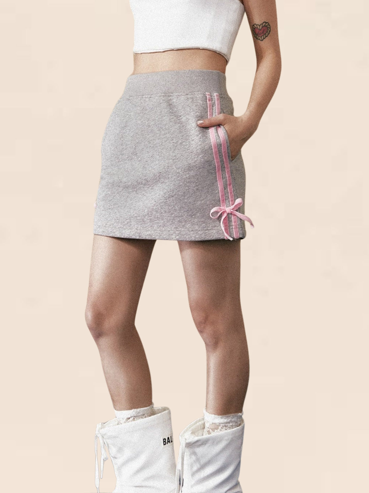 Hooded Sweatshirt and Skirt Set-Up