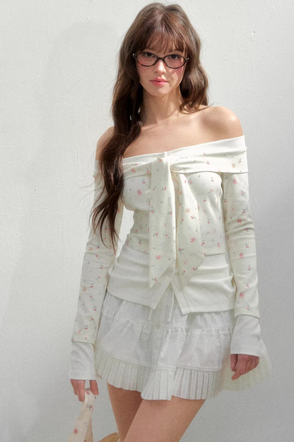 Bright Cherry Tie-Up Blouse