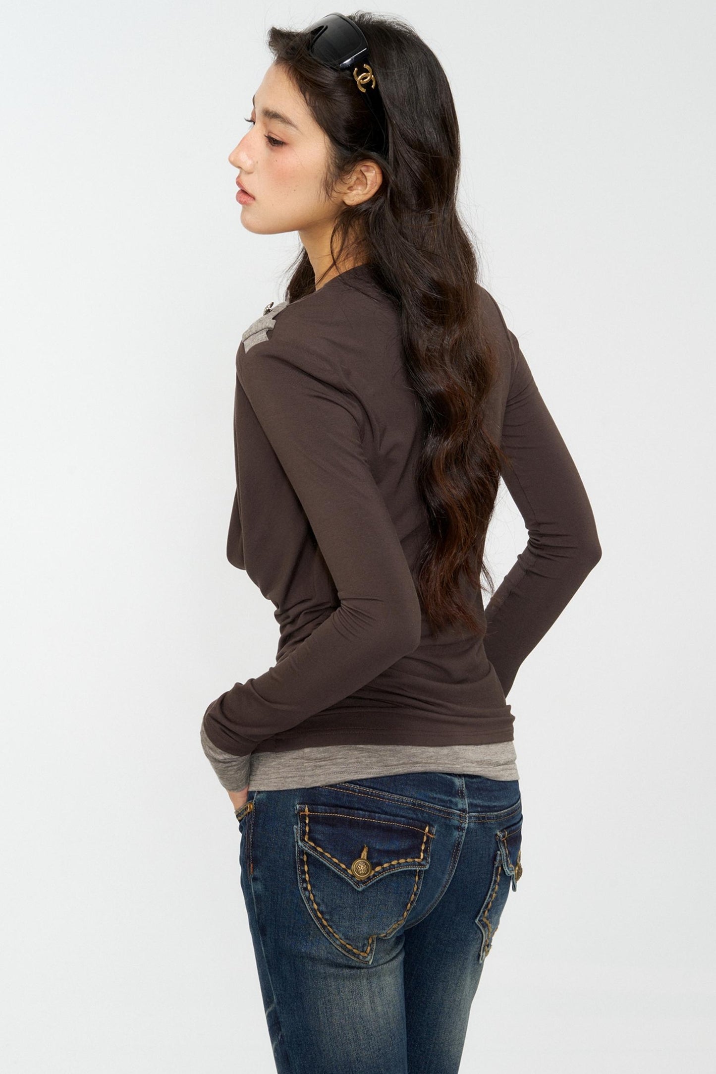 Swing Collar Vintage Layering Top Set