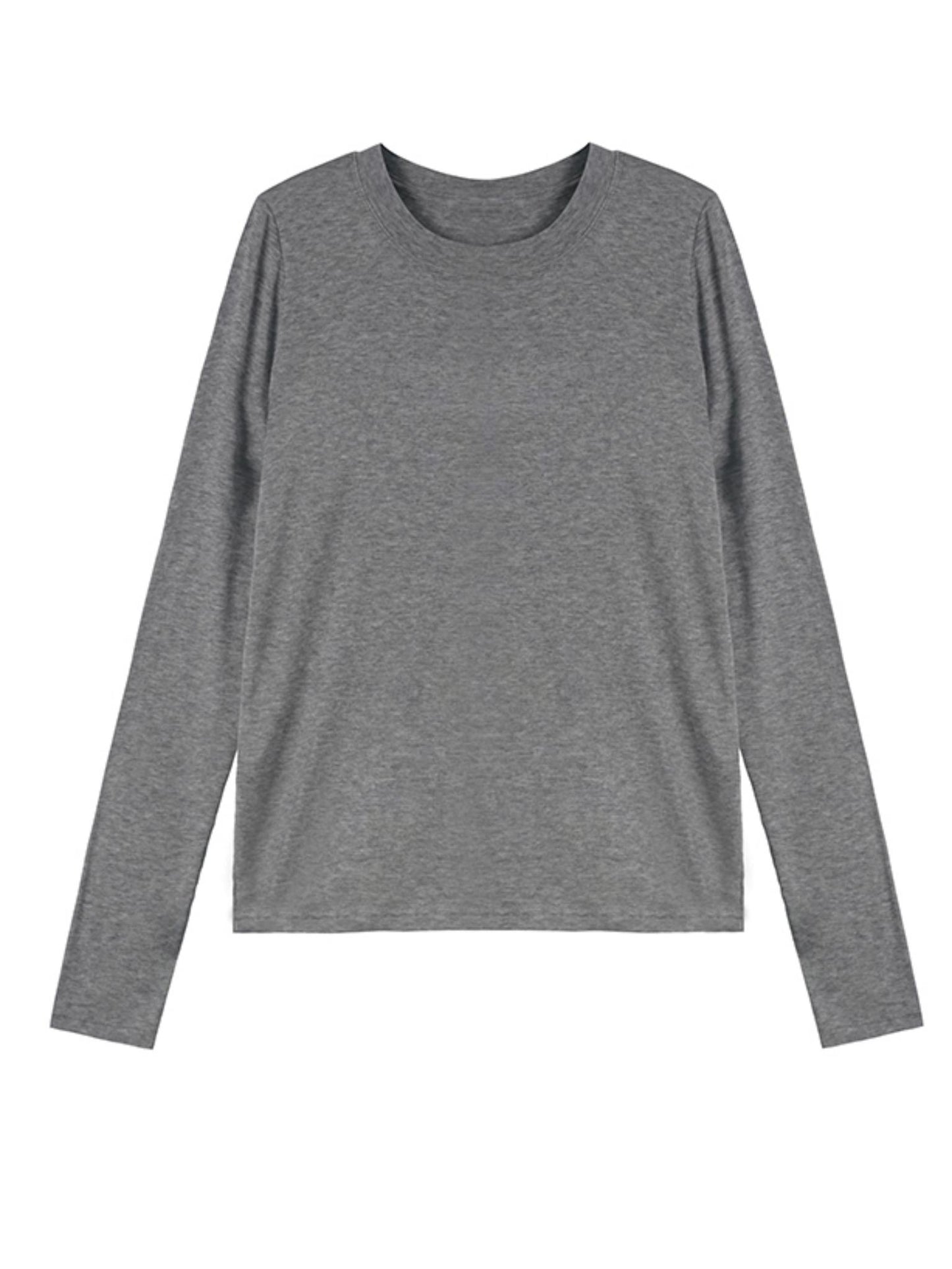 Seamless Long-Sleeved Wool Knit Top