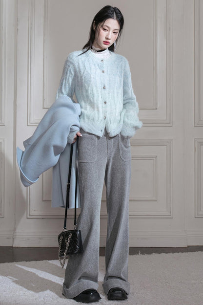 Gradient Wool Cardigan