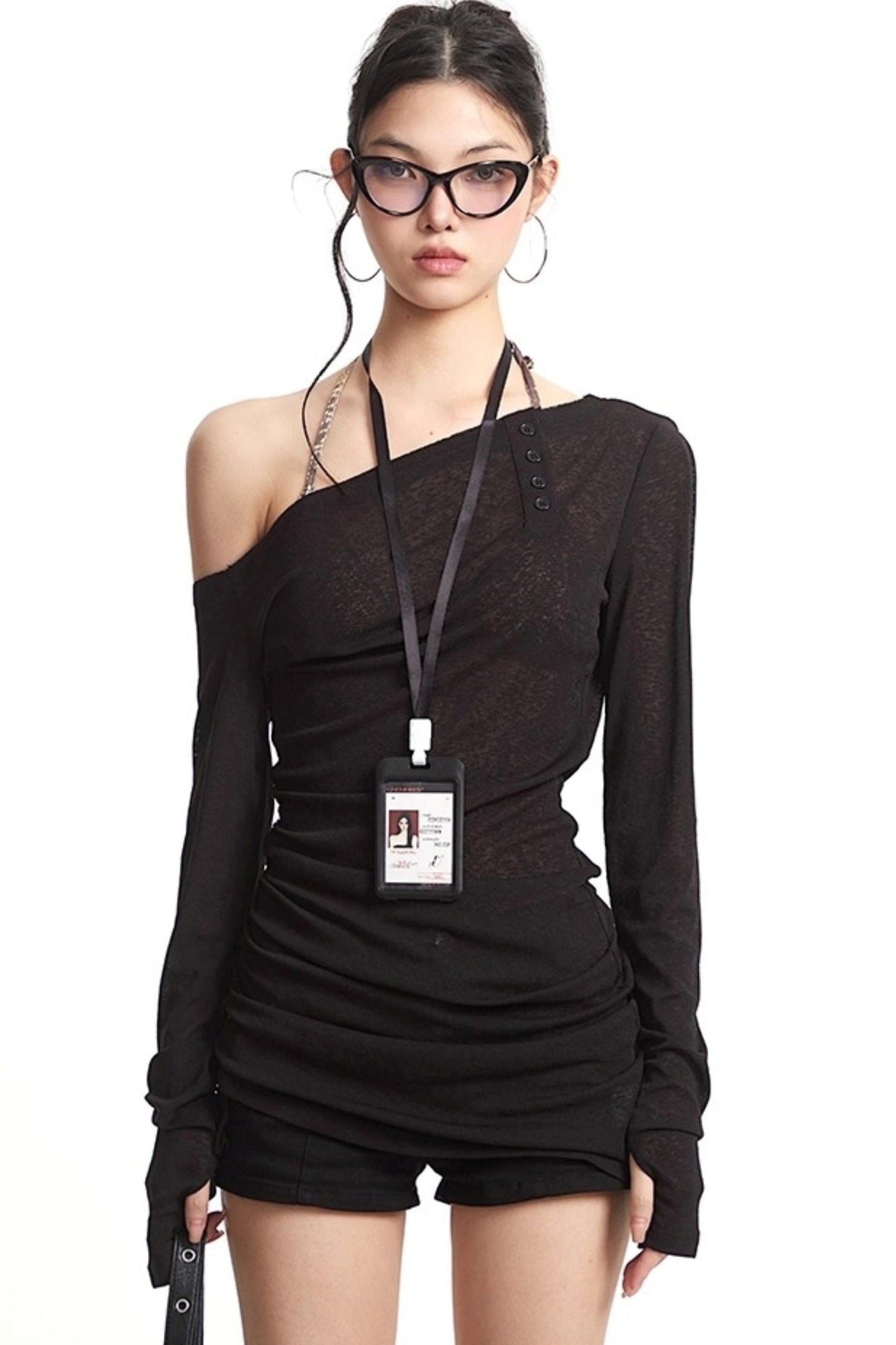 Slanted Shoulder Dress