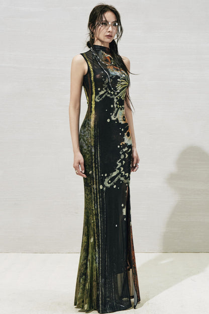 Slit Two-Piece Dress