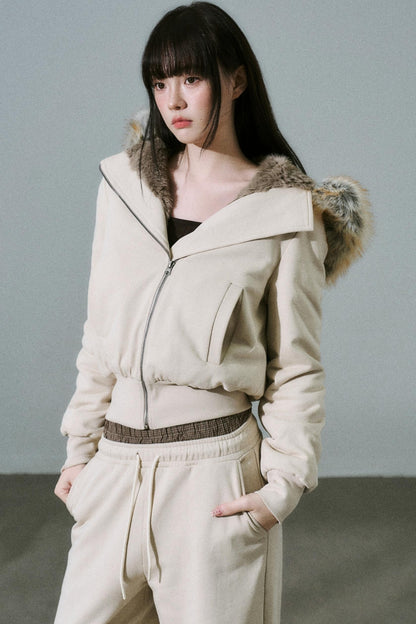 Versatile Fur Collar Jacket