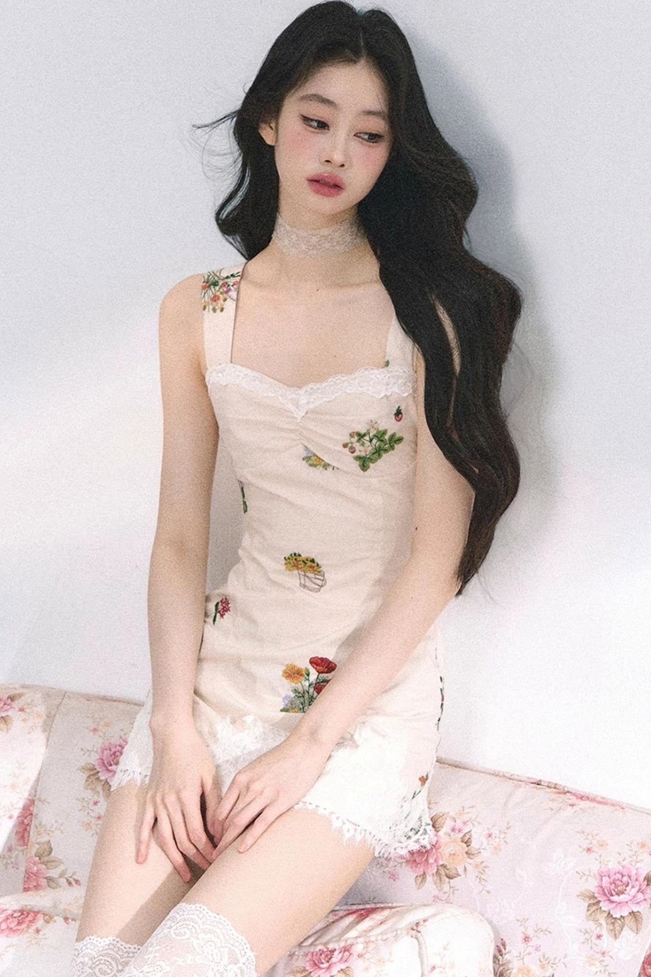 One-Shoulder Lace Mini Dress