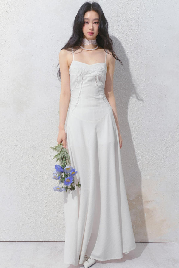 Elegant White Lace Dress