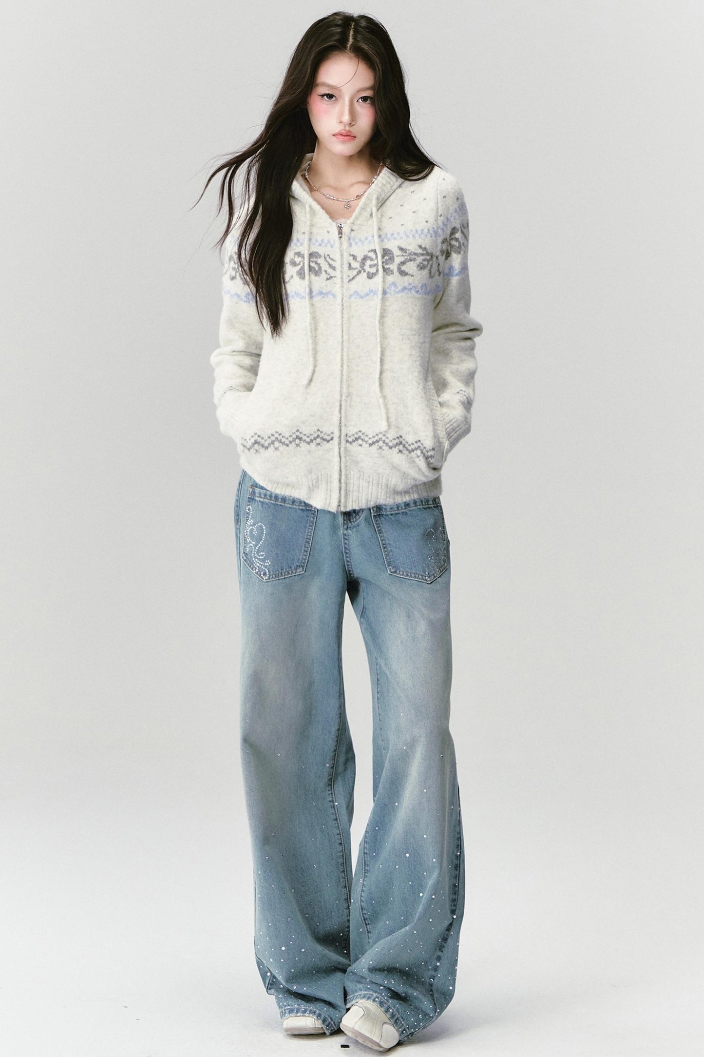 Vintage Hooded Slim Sweater