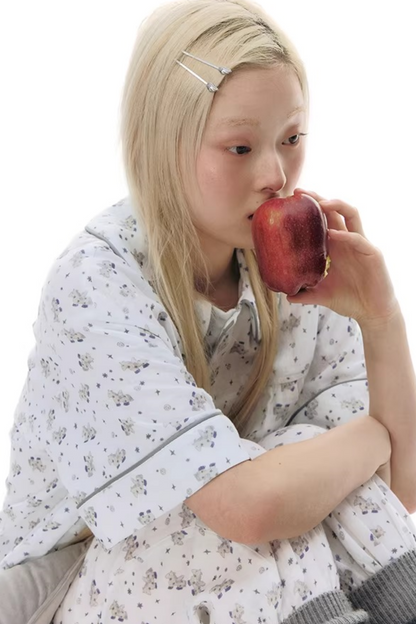 Pony-Printed Matching Pajama Set