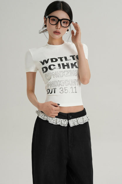 Trendy Short Sleeve Graphic Tee