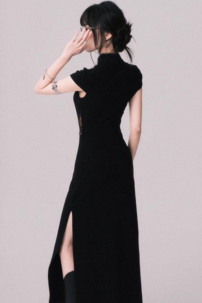 Retro Mermaid Lace Cheongsam Dress