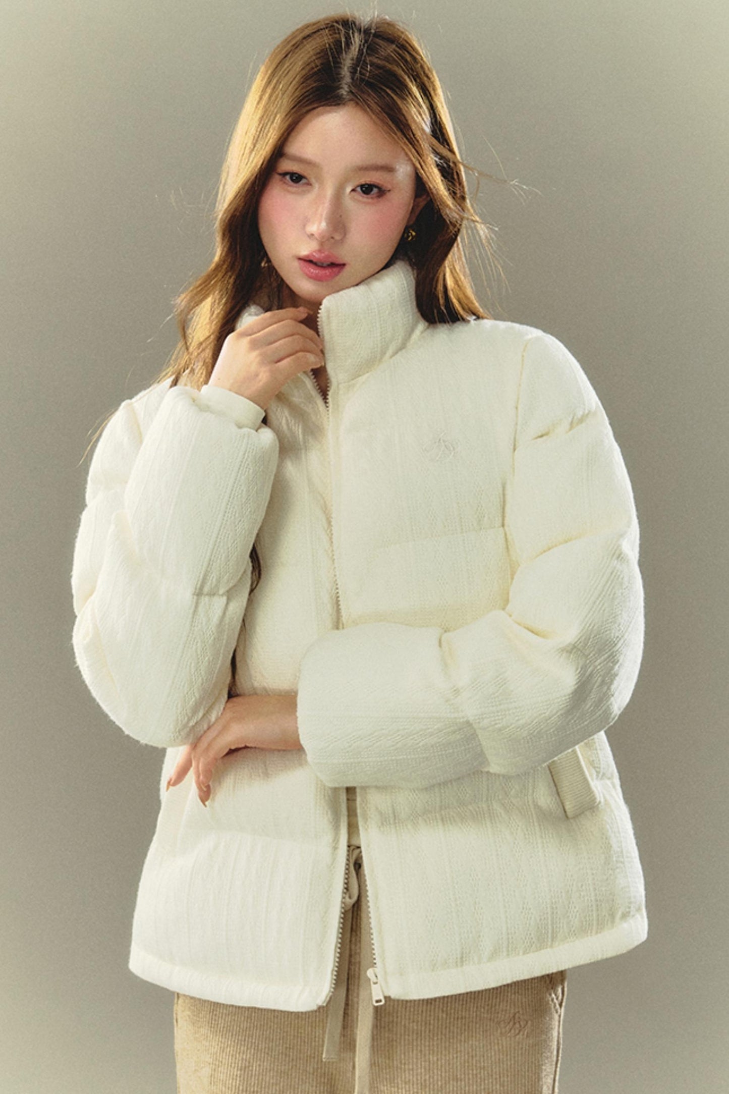 SIMPLE KNIT STRAIGHT COTTON COAT