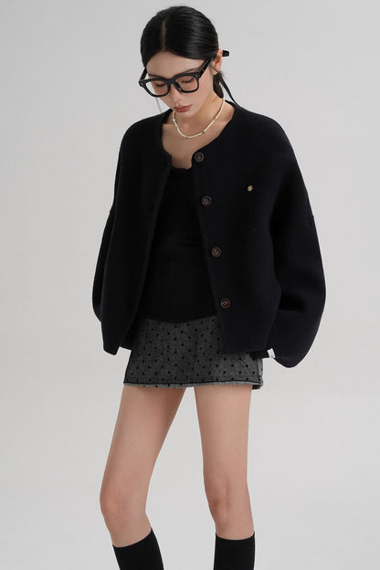 High Waist Wool Jacket