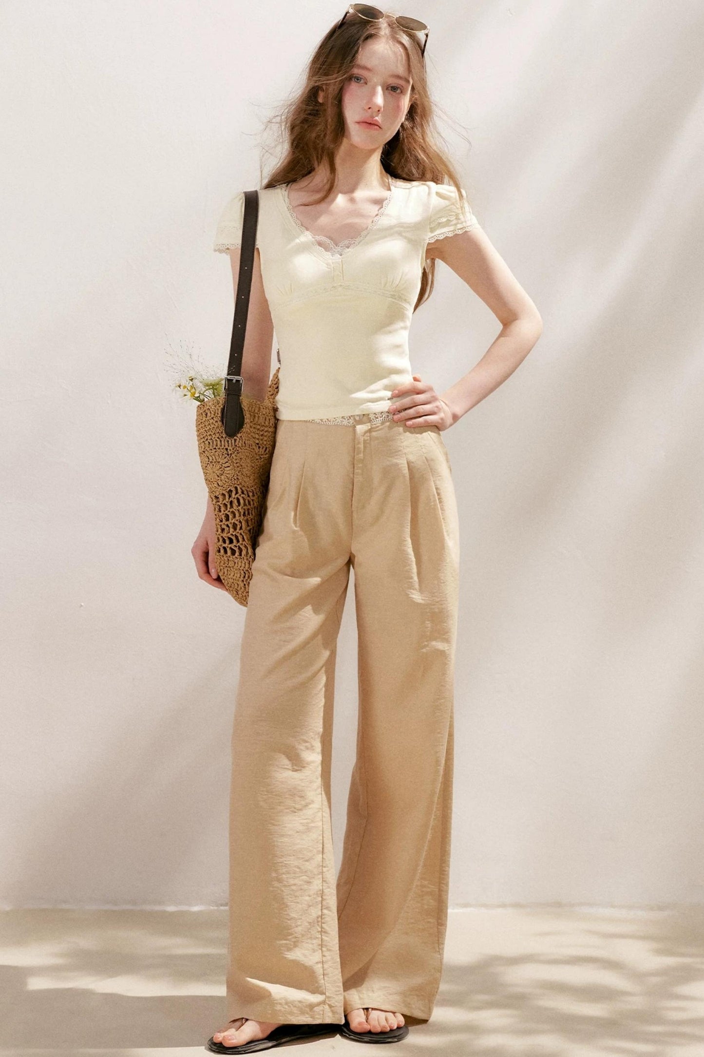 Tencel Linen Lace Pants