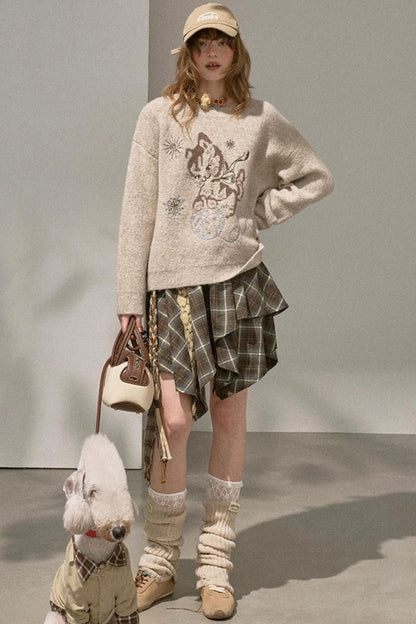 Furball Crew Neck Loose Sweater