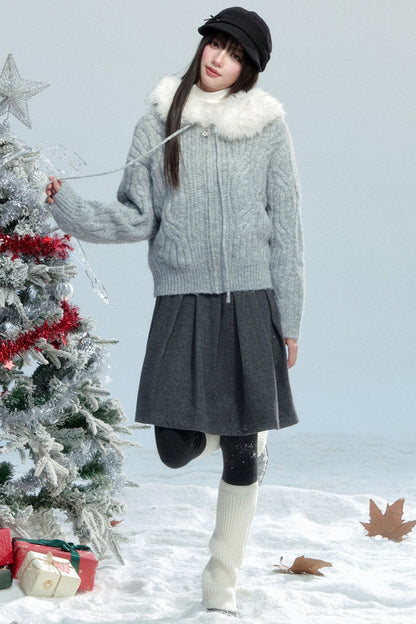 Alpaca Fur Blend Coat