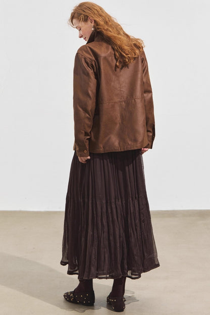 Multi-Pocket Casual Suede Jacket