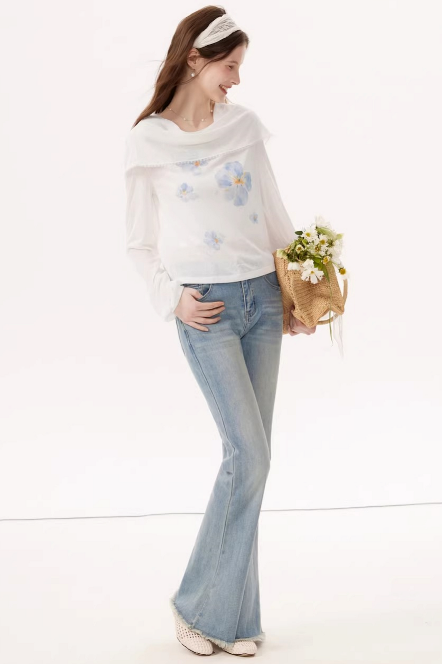 Hooded Lace Swing Blouse