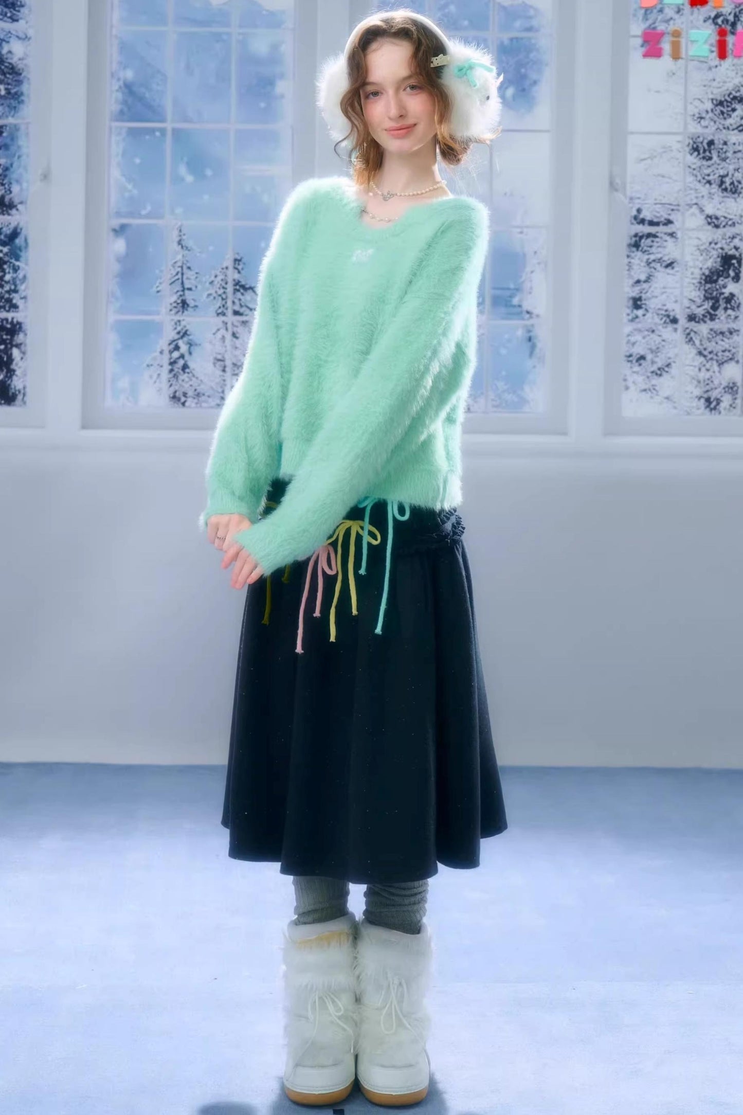 Ruffled Multi-Color Bow Skirt